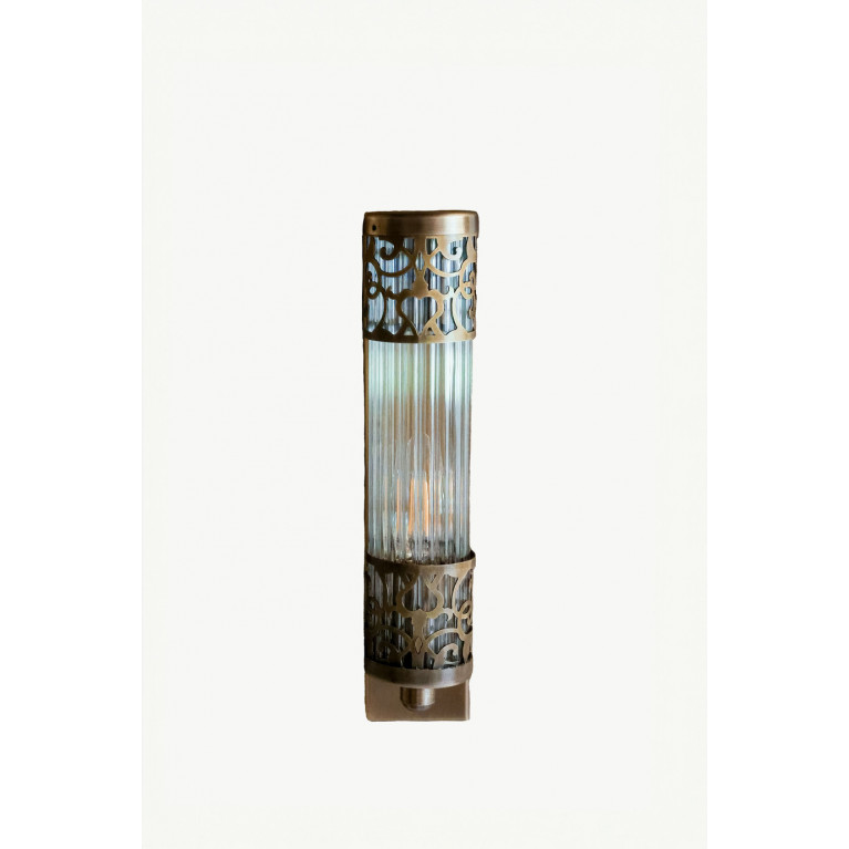 Wall lamp "Pyrex", metal with manblown glass, diameter 6 cm 